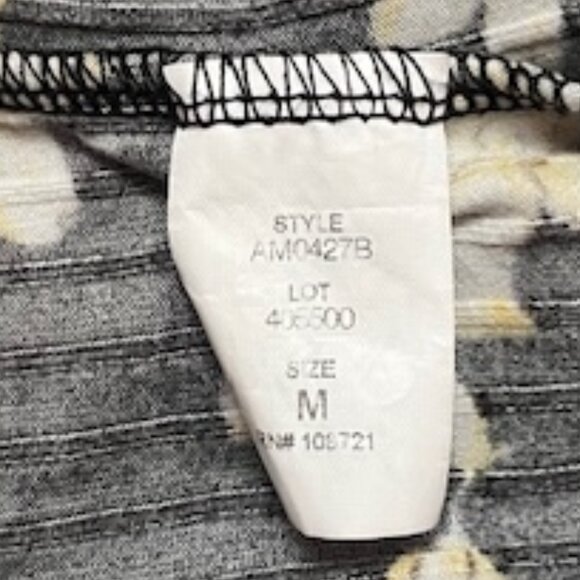 Antistar Ribbed Daisy Print Ruched Top - Picture 12 of 13